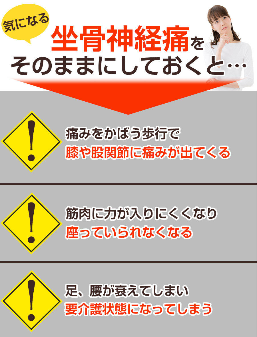 そのままにしていると：坐骨神経痛